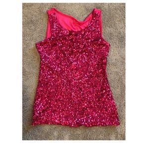 PINK SEQUIN TANK